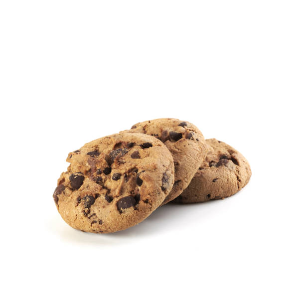 американская линия печенья - cookie chocolate chip cookie chocolate isolated стоковые фото и изображения