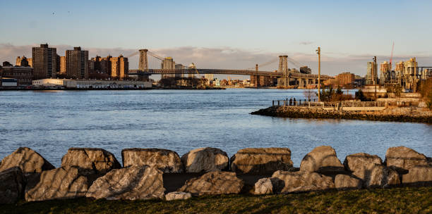 istock Manhattan Bridge, as seen from Dumbo Park in late evening 989921330
