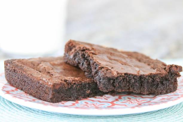 istock Yummy triple chocolate brownies 989927976