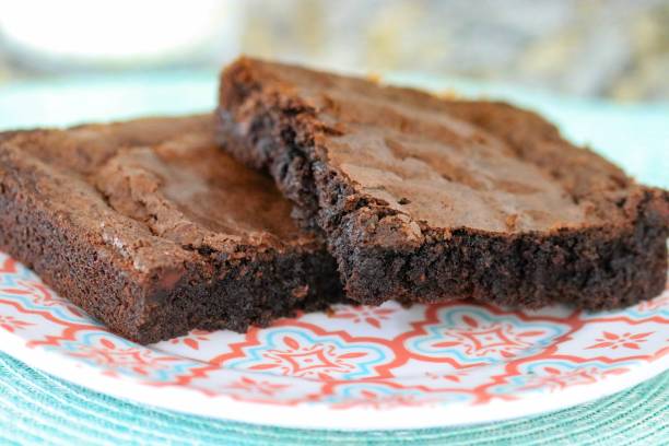 istock Yummy triple chocolate brownies 989928278