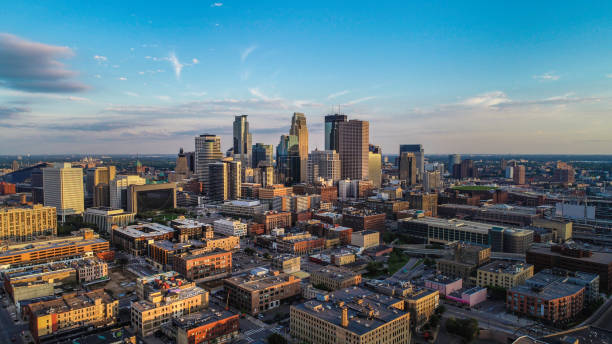 istock Minneapolis - Sunset Cityscape During Summer 989949828