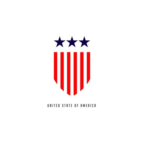 соединенные заявил америки вектор шаблон дизайн - military flag stock illustrations