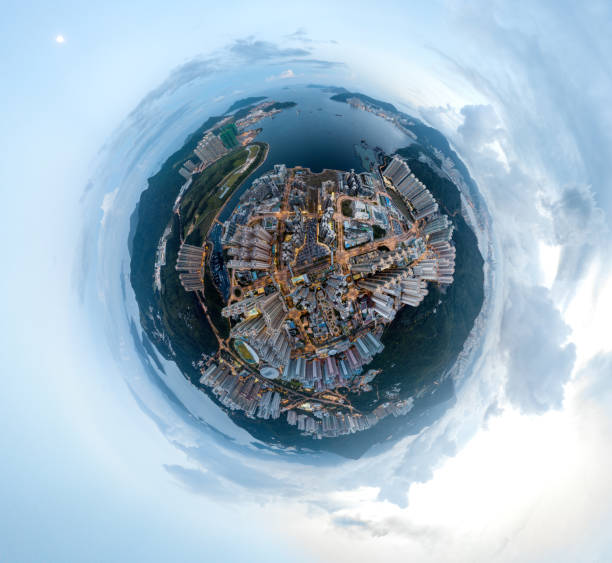 istock Hong Kong and Kowloon city view from sky 989996270