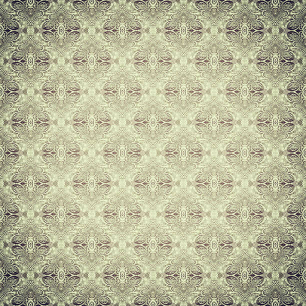 istock Vintage figured wall-paper, beige-gray 990017902