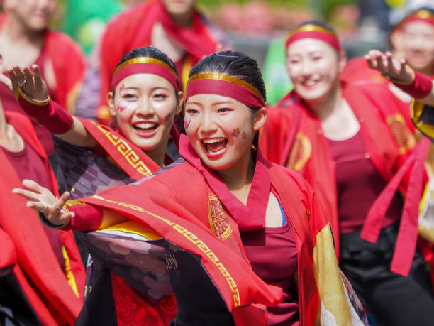 SAPPORO, HOKKAIDO, JAPAN - JUNE 10, 2018 Yosakoi Soran Dance Festival located in Sapporo.sited in Odori park, Chuo-ku, the Hokkaido.