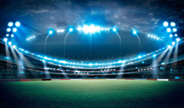 istock stadium in lights and flashes. Mixed photos, 990028660