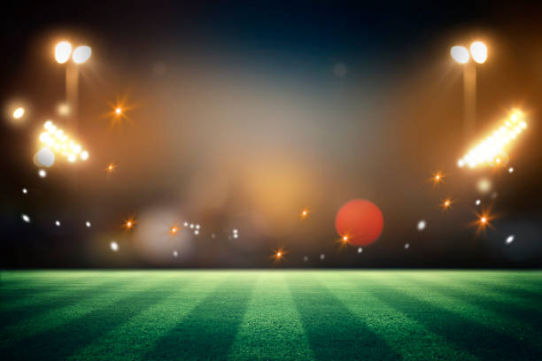 istock lights at night and stadium 3D rendering.Mixed photos 990033012
