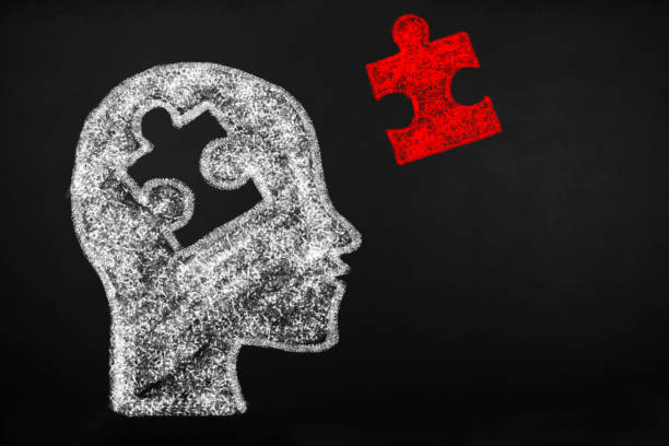 testa umana del puzzle - mental health healthcare and medicine brain psychiatrist foto e immagini stock