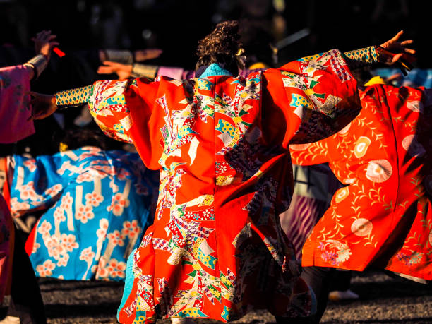 SAPPORO, HOKKAIDO, JAPAN - MAY 14, 2018 Hokkaido Shrine Festival, Yosakoi Soran Dance.