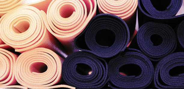istock materials for yoga classes, mats, bricks and straps, bowl for meditation. everything you need for yoga. 990096044