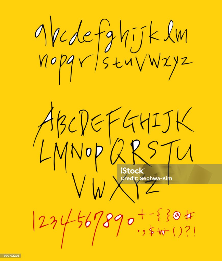 Vector Fonts Stock Illustration - Download Image Now - Alphabet ...