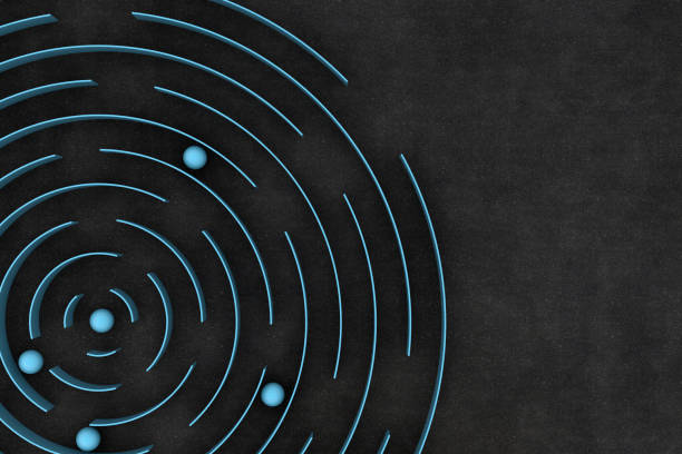 3D Circular Maze / Labyrinth 3D Circular Maze / Labyrinth, Colorful, Choices, Problems, Strategy, Circle maze road street confusion stock pictures, royalty-free photos & images