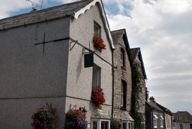 istock houses in the Padstow in Cornwall 990152556