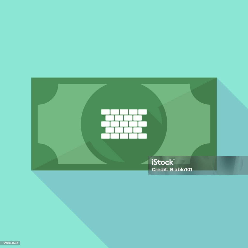 Bricks Banking Note Long Shadow Bank Note With A Brick Wall Stock Illustration - Download ...