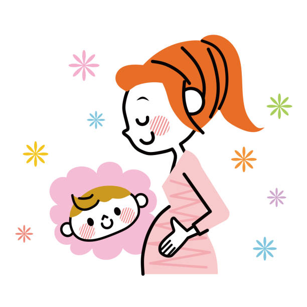 illustrations, cliparts, dessins animés et icônes de heureux les femmes enceintes. - childbirth gynecologist gynecological examination doctor