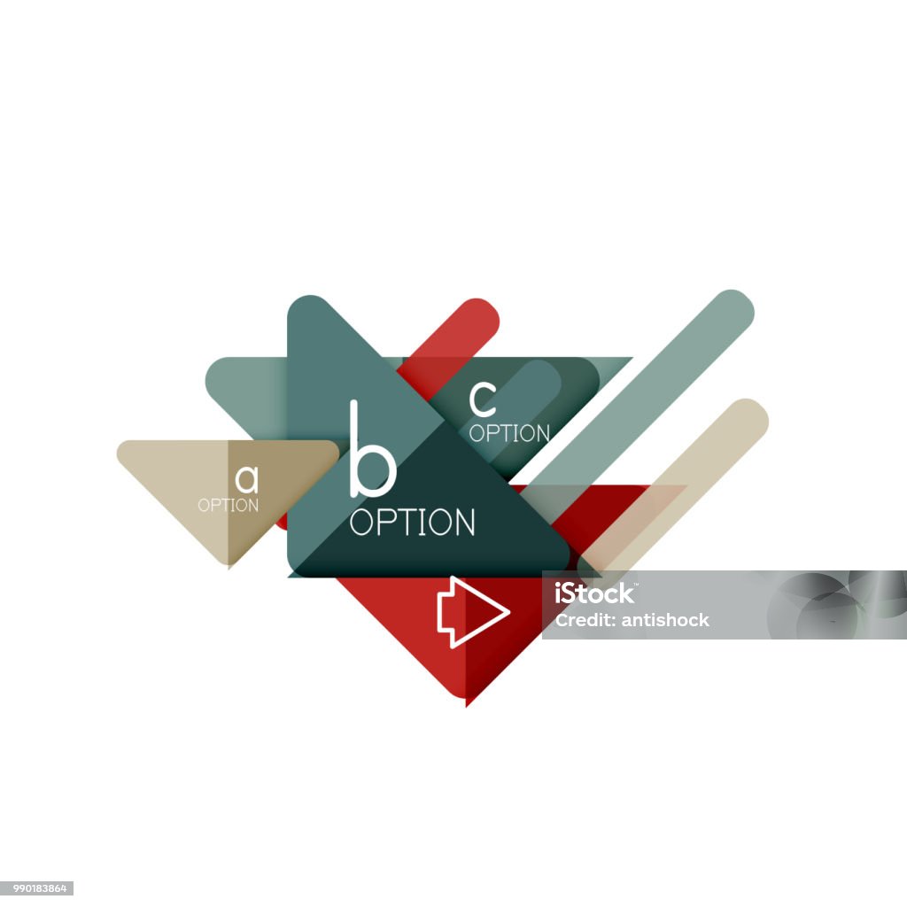 Triangle Data Visualization Design Option Infographic Layout Stock ...