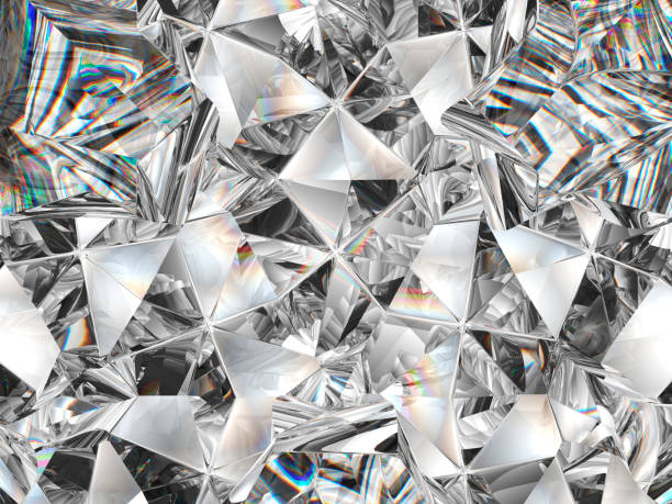 istock sparkling gemstone macro and kaleidoscope. top view of round gemstone 3d render, 3d illustration 990192148