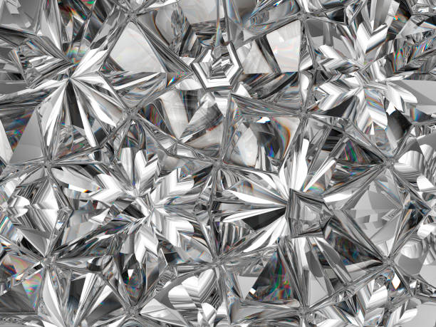 istock sparkling gemstone macro and kaleidoscope. top view of round gemstone 3d render, 3d illustration 990192490