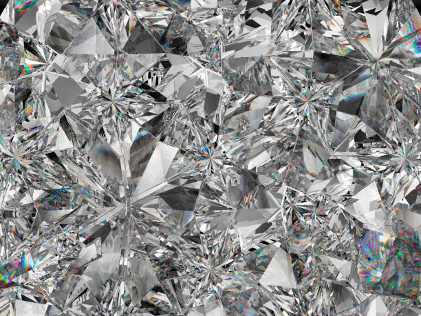 istock sparkling gemstone macro and kaleidoscope. top view of round gemstone 3d render, 3d illustration 990192496