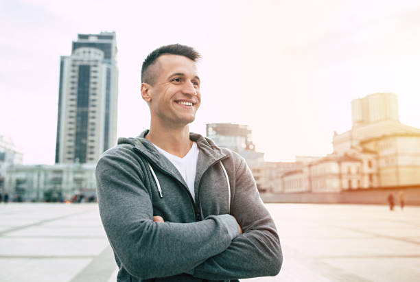 istock Young sports man portrait in sunlight 990193042