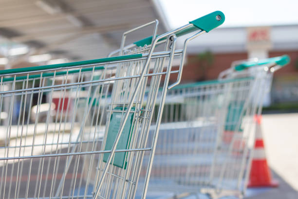 istock Shopping carts on a parking lot 990199940
