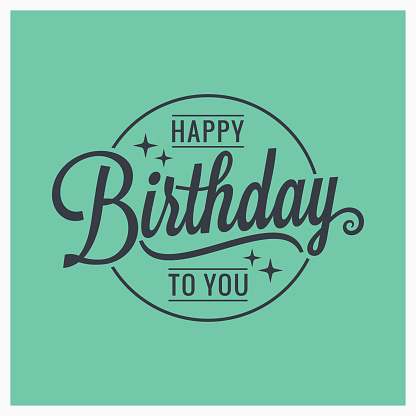 happy birthday vintage lettering card background