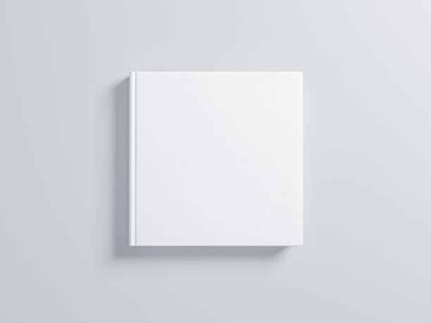 istock White square blank Book Mockup with textured hard cover 990215968