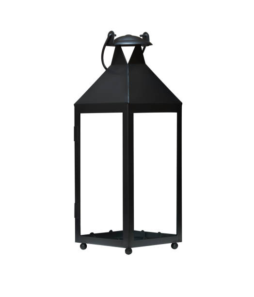 istock black scandinavian style lantern isolated on white background 990223200