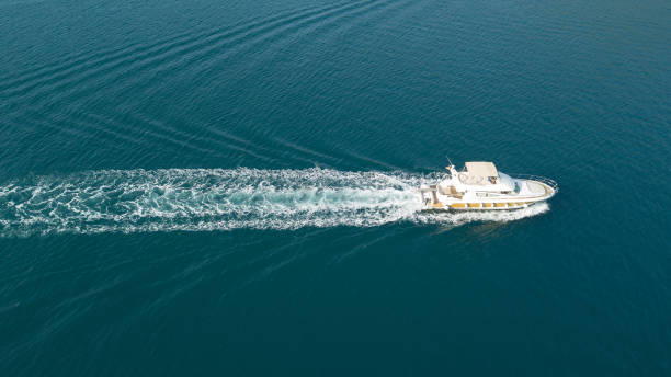 istock aerial view of luxury boat 990230832