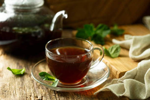 té de menta  - herbal tea fotografías e imágenes de stock