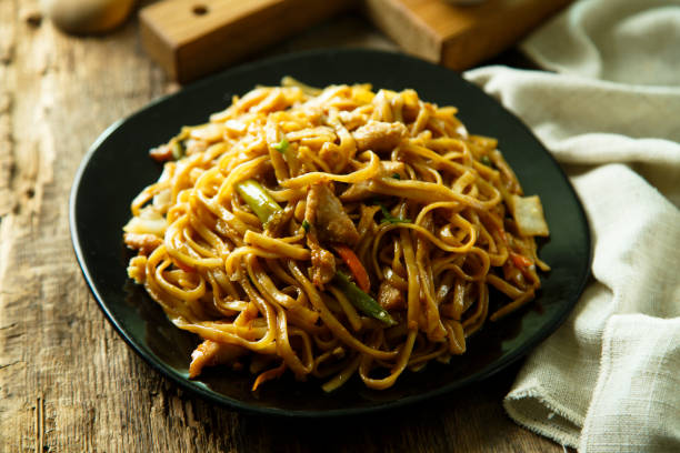 istock Homemade Asian chicken noodles 990250360