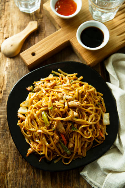 istock Homemade Asian chicken noodles 990250420