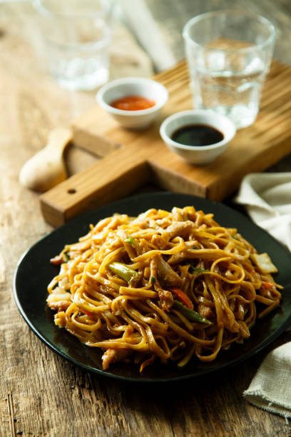 istock Homemade Asian chicken noodles 990251448
