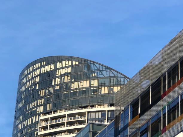 istock Curved Architecture taken from a low angle view 990259668