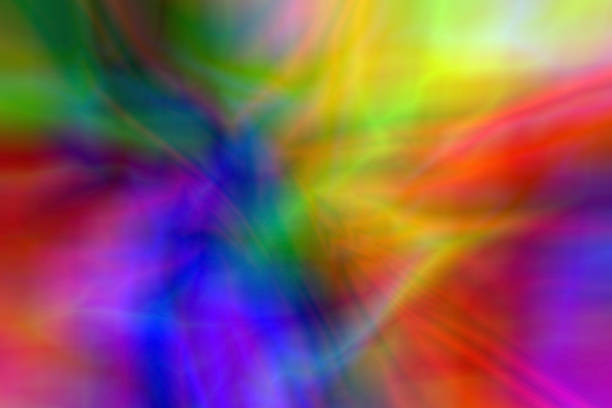 Vivid rainbow spectrum colors abstract background. Psychedelic, multicolored, kaleidoscopic, dazzling, intense, radiant, vibrant.