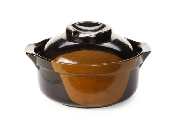 istock ceramic pot pan opened cover isolated on a white background 990270060