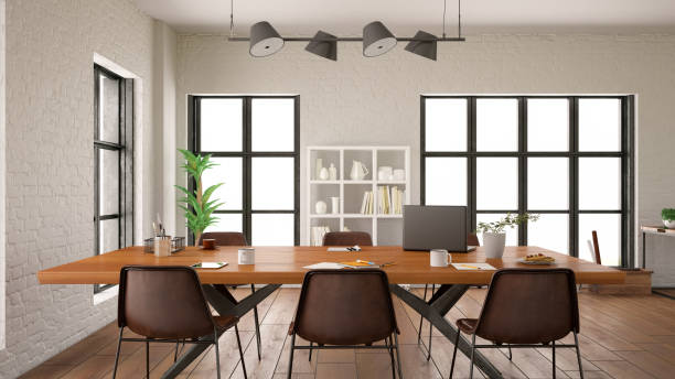 istock Wooden Office Desk. Cozy Interior 990270472