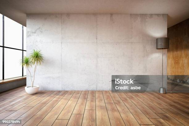 Empty Concrete Wall Stock Photo - Download Image Now - Wall - Building Feature, Domestic Room, Backgrounds