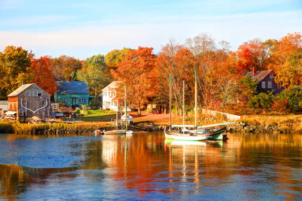 Autumn in Essex, Massachusetts Essex is a town in Essex County, Massachusetts, 26 miles north of Boston and 13 miles Southeast of Newburyport. essex county massachusetts stock pictures, royalty-free photos & images