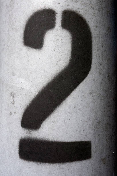 istock Written Wording in Distressed State Typography Found Number Two 2 990285656