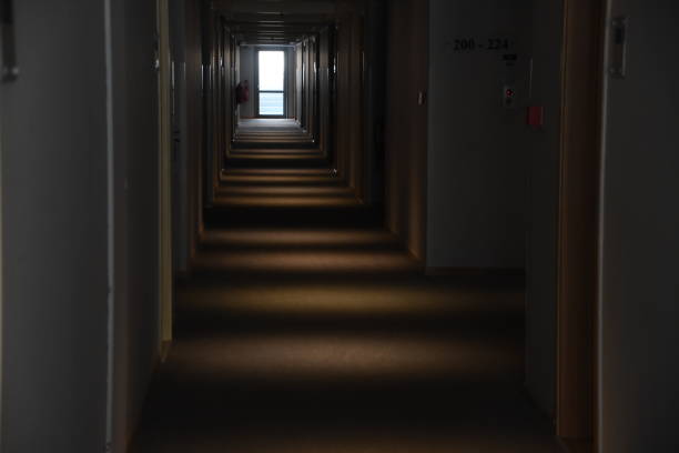 istock A dark hallway in a hotel 990301750