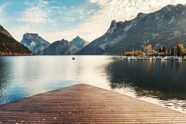 istock Traunsee lake in Alps mountains, Austria. 990304582