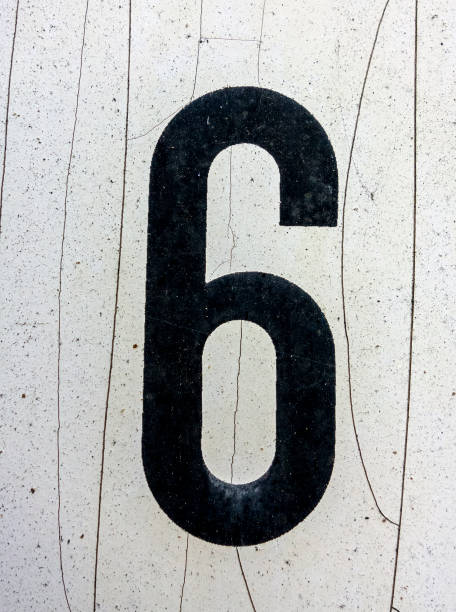 istock Written Wording in Distressed State Typography Found Number Six 6 990304752