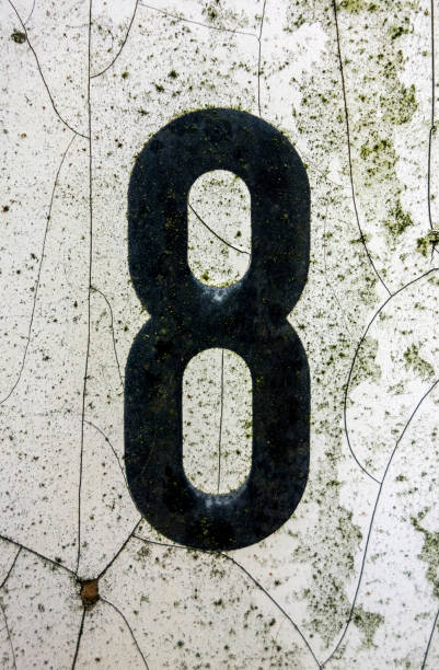 istock Written Wording in Distressed State Typography Found Number Eight 8 990309226