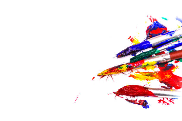 istock Colorful Paint Brushes with the Colors 990314012