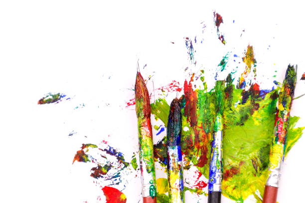 istock Colorful Paint Brushes with the Colors 990314642