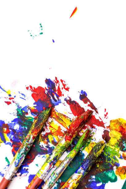 istock Colorful Paint Brushes with the Colors 990315258