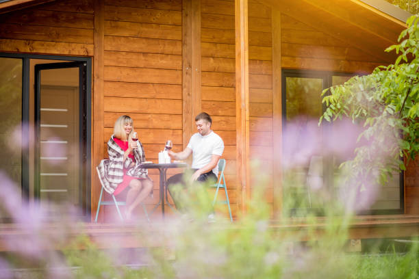 istock Couple during a dinner on the backyard of the house 990315722
