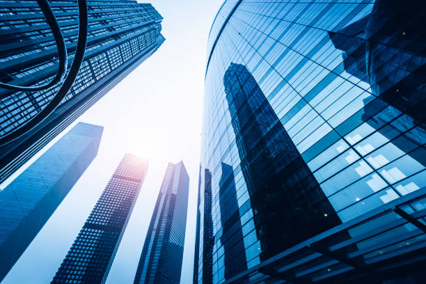 istock Modern glass curtain wall building 990326944