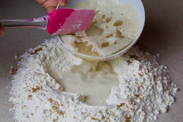 fazer uma massa - bread kneading making human hand - fotografias e filmes do acervo